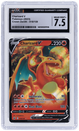 2023 Pokemon Sword and Shield Crown Zenith Galarian Gallery Charizard V #18 CGC 7.5