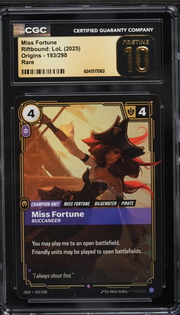 2025 Riftbound League Of Legends LoL Origins Miss Fortune #193 CGC 10 PRISTINE