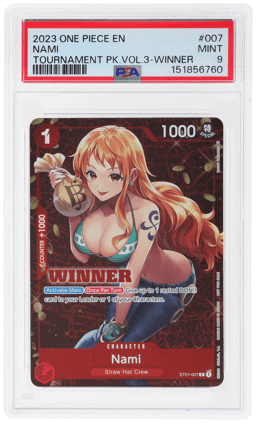 2023 One Piece Promo Tournament Pack Volume 3 Winner Nami #ST01007 PSA 9