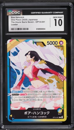2025 One Piece Japanese The Azure Sea's Seven Leader Boa Hancock #OP14-041 CGC 10 GEM MINT