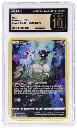 2023 Pokemon Sword and Shield Crown Zenith Galarian Gallery Mew #GG10 CGC PRI