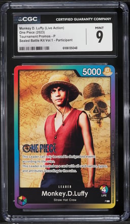 2023 One Piece Tournament Sealed Battle Kit 1 Participant Monkey D. Luffy Live Action L CGC 9