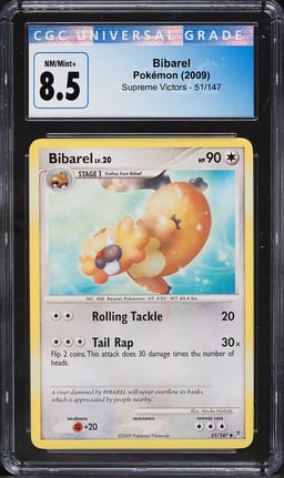 2009 Pokemon Platinum Supreme Victors Bibarel #51 CGC 8.5 NM-MT+
