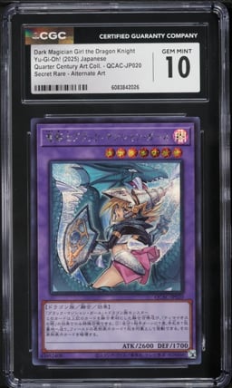 2025 Yu-Gi-Oh! Japanese Quarter Century Dark Magician Girl Dragon Knight CGC 10
