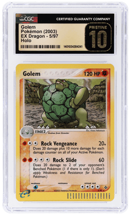 2003 Pokemon Ex Dragon Holo Golem #5 CGC PRI