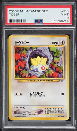 2000 Pokemon Japanese Neo Togepi #175 PSA 9 MINT