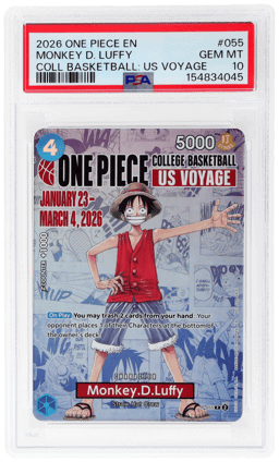 2026 One Piece Promo College Basketball US Voyage Monkey D. Luffy #P-055 PSA 10