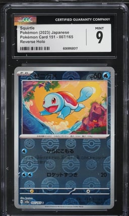 2023 Pokemon Japanese SV 151 Poke Ball Reverse Holo Squirtle #7 CGC 9 MINT