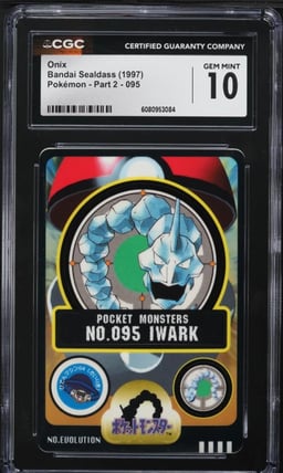 1997 Pokemon Japanese Bandai Sealdass Part 2 Onix #095 CGC 10 GEM MINT