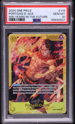 2024 One Piece 500 Years In The Future SEC Portgas D. Ace #OP07-119 PSA 10 GEM MINT