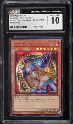 2025 Yu-Gi-Oh! Japanese QCAC Ultra Rare Dark Magician Girl #QCAC-JP019 CGC 10 GEM MINT