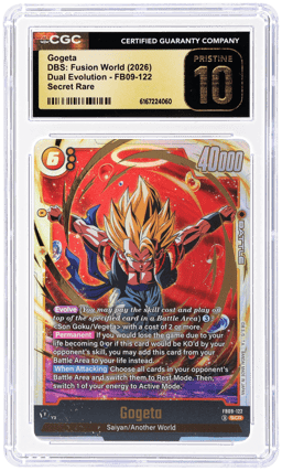 2026 Dragon Ball Super Fusion World Dual Evolution Secret Rare Gogeta #FB09-122 CGC PRI