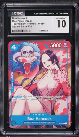 2024 One Piece Promo Sealed Battle Volume 2 Boa Hancock #P-066 CGC 10 GEM MINT