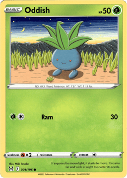 2022 Oddish #1 Lost Origin