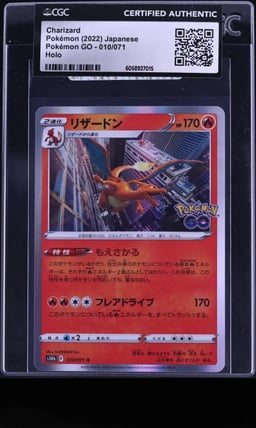 2022 Pokemon Japanese Sword & Shield Pokemon GO Holo Charizard #10 CGC AUTH