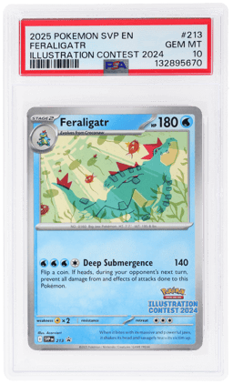 2025 Pokemon Scarlet and Violet Black Star Promo Illustration Contest Winner 2024 Feraligatr #213 PSA 10