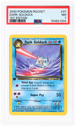 2000 Pokemon Team Rocket 1st Edition Dark Golduck #37 PSA 7