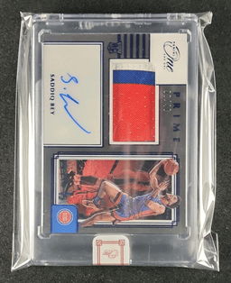 2020 Panini One & One Prime Blue Saddiq Bey ROOKIE PATCH AUTO /49 MBA AUTH