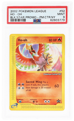 2002 Pokemon Wizards of the Coast Black Star Promo Pokemon Center New York Ho Oh #52 PSA 9