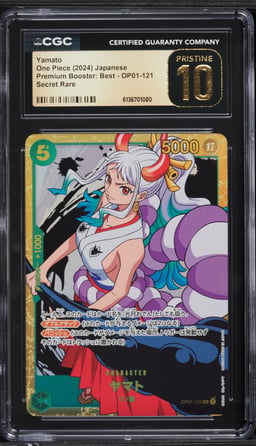 2024 One Piece Japanese Premium Booster Best SEC Yamato #OP01-121 CGC 10 PRISTINE