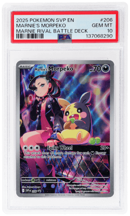 2025 Pokemon Scarlet and Violet Promos Marnie Rival Battle Deck Marnie's Morpeko #206 PSA 10