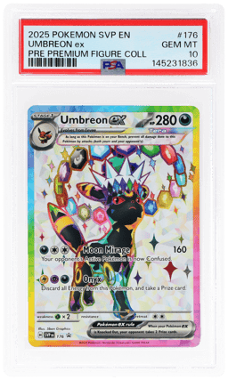 2025 Pokemon Scarlet and Violet Prismatic Evolutions Premium Figure Collection Umbreon Ex #176 PSA 10