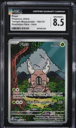 2024 Pokemon Scarlet & Violet Twilight Masquerade IR Pinsir #168 CGC 8.5 NM-MT+