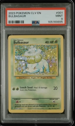 2023 POKEMON CLV CLASSIC VENUSAUR & LUGIA EX DECK #001 BULBASAUR PSA 9
