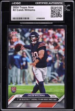 2024 Topps Now Caleb Williams ROOKIE #2 CGC AUTH