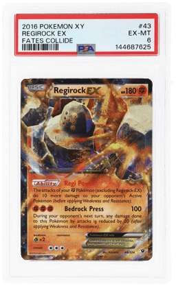 2016 Pokemon XY Fates Collide Regirock Ex #43 PSA 6