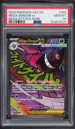 2026 Pokemon Mega Evolution Ascended Heroes MA Mega Gengar EX #269 PSA 10 GEM MINT