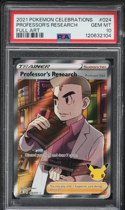 2021 Pokemon SWSH Celebrations Full Art Professor's Research #24 PSA 10 GEM MINT