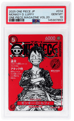 2025 One Piece Japanese Magazine Volume 20 Monkey D. Luffy #ST21014 PSA 10