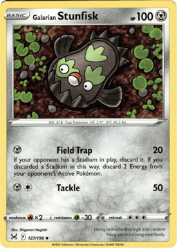 2022 Galarian Stunfisk #127 Lost Origin