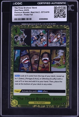 2025 One Piece Premium Booster: Best Vol.2 Pirate Foil The Three Brothers' Bond CGC AUTH