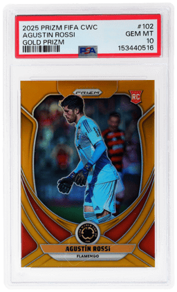 2025 Panini Prizm Fifa Club World Cup Gold Prizm Agustin Rossi #102 8/10 PSA 10
