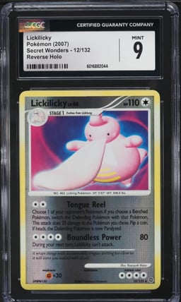 2007 Pokemon Diamond & Pearl Secret Wonders Reverse Holo Lickilicky #12 CGC 9