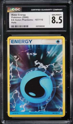 2006 Pokemon EX Holon Phantoms Holo Water Energy #107 CGC 8.5 NM-MT+