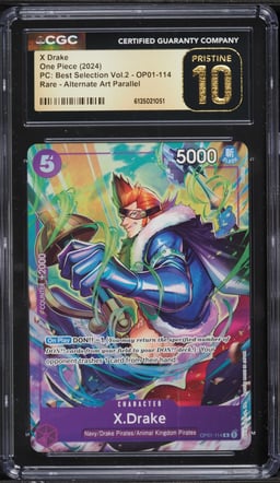 2024 One Piece Premium Collection Best Selection Alt Art X Drake #OP01-114 CGC 10 PRISTINE