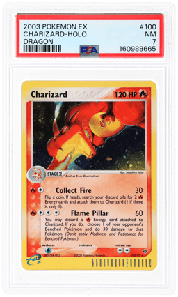 2003 Pokemon Ex Dragon Holo Charizard #100 PSA 7