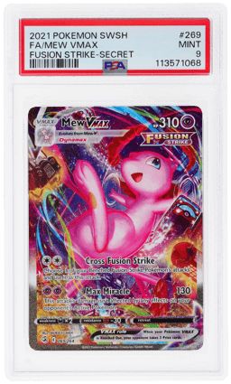2021 Pokemon Sword and Shield Fusion Strike Secret Rare Mew Vmax #269 PSA 9
