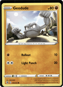 2021 Geodude #135 Fusion Strike