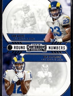 2020 Cam Akers / Van Jefferson #RN-AJ Contenders Round Numbers