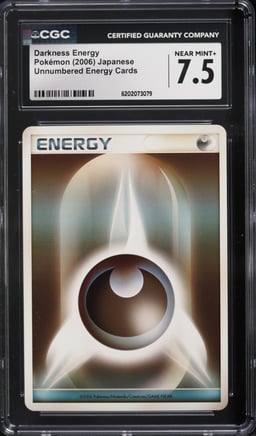2006 Pokemon Japanese Unnumbered Energy Cards Darkness Energy CGC 7.5 NRMT+