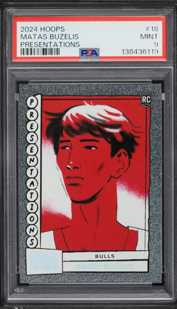 2024 Hoops NBA Presentations Matas Buzelis ROOKIE #18 PSA 9 MINT