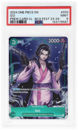 2024 One Piece Promo Premium Card Collection Bandai Card Games Fest '23-24 Edition Izo #OP01033 PSA 9