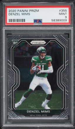 2020 Panini Prizm Denzel Mims ROOKIE #355 PSA 9 MINT