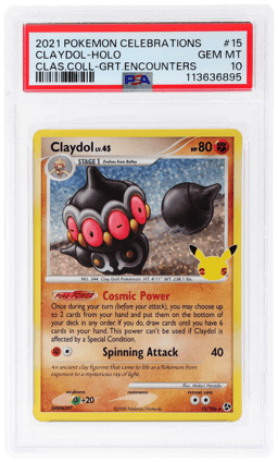 2021 Pokemon Sword and Shield Celebrations Classic Collection Great Encounters Holo Claydol #15 PSA 10