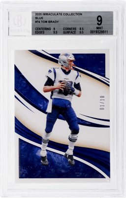 2020 Panini Immaculate Collection Blue Tom Brady #74 1/10 BGS 9
