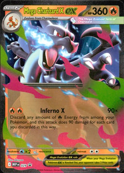 2025 Mega Charizard X ex #29 Mega Evolution Black Star Promos